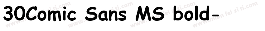 30Comic Sans MS bold字体转换